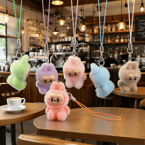 2025 NEW Cute Labubu Plush Keychain Doll Bag Creative Small Gift Pendant