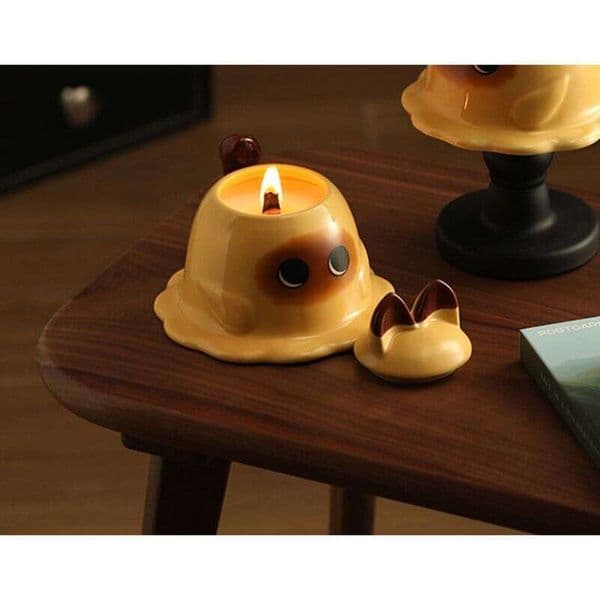 Cute Siamese Cat Scented Candle Large Jar Box Soy Wax High-Value Fragrance Gift Birthday Favor Ornament