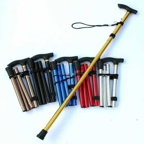 Poles 3-folded Rod Aluminum Baton Self Defense Stick Hiking Trekking Climbing Mountaineering Man Alpenstock Walking Sticks Old X251128 Z260508