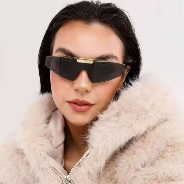 2025 Top Summer Man Woman Unisex 8053 Sunglasses Men's Black/Gold/Dark Grey Lenses Shield with box