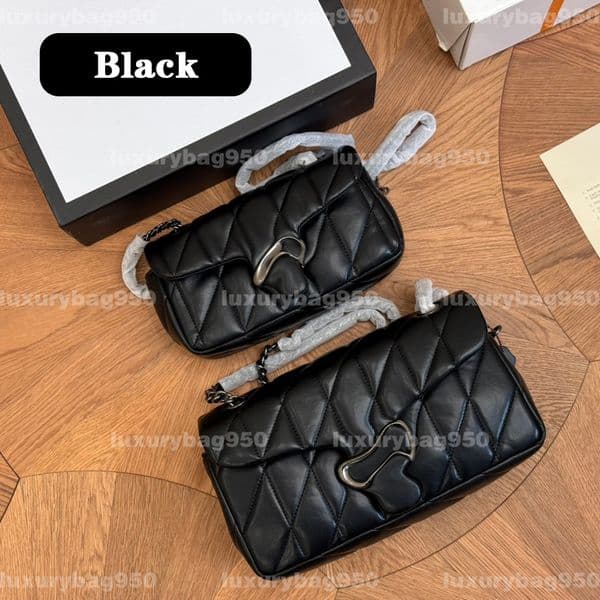 Black Shoulder Bag Quilted Tabby Bag Crossbody Designer Bag Purse Designer Woman Handbag Cross Body High Quality Soft Real Leather Chain Bag Coin Purses Designer