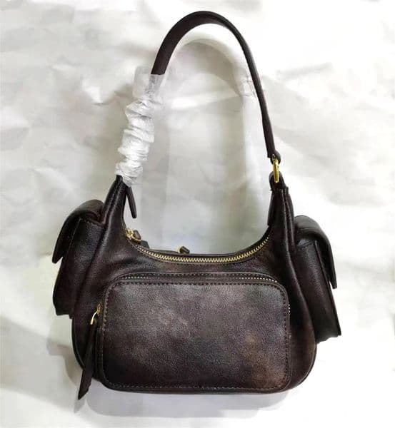 Retro Belt Designer Leather Shoulder Bags For Women Y K Small Vintage Female Underarm Crossbody Bag Fashion Handbags Handbag