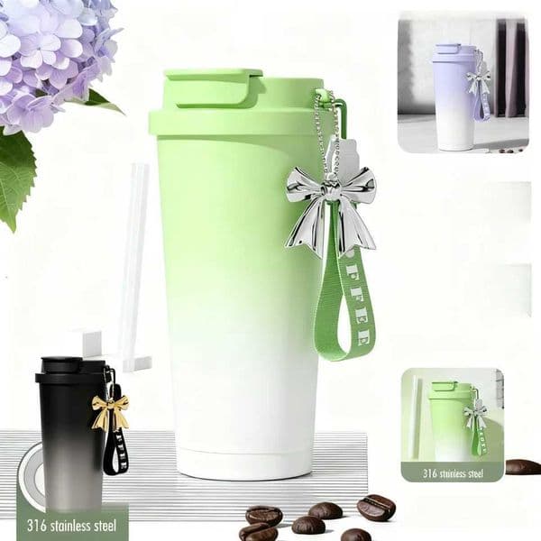 316 Stainless Steel Ceramic Inner Insulated Cup Sturdy And Durable Leak Proof And Portable With Insulation And Cold ProtectionT251129