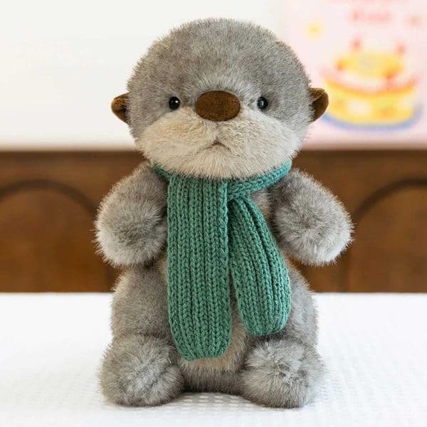 1pc 26cm/1023in Cute scarves otter plush toys zoo souvenirs childrens soothing dolls pillow gifts Y251129
