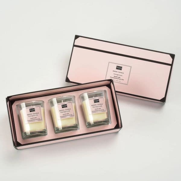 Luxury Pink Trio Pack: Aromatic Scented Candles Ideal for Romantic Nights at Home
