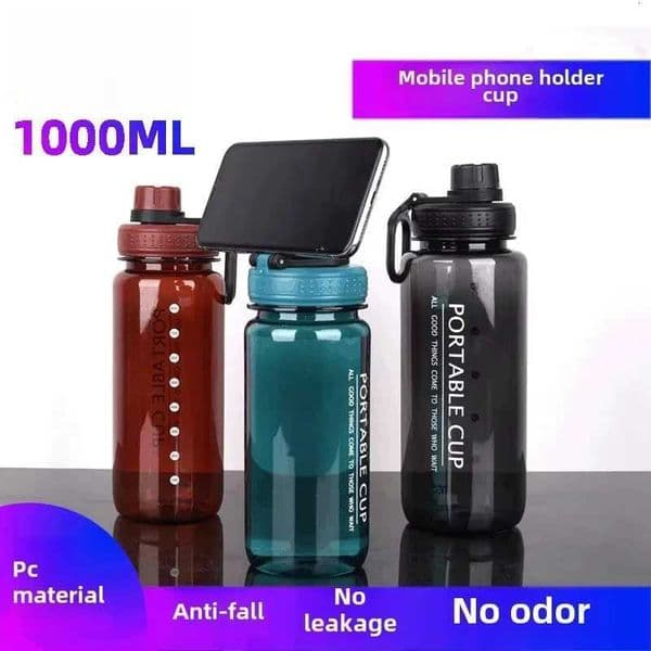 1000ml Sports Water Bottle Portable Leakproof Large Capacity Travel Kettle Lightweight Plastic Water Jugs Creative Space CupT251129