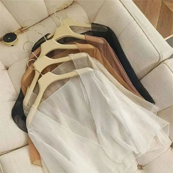 Summer Competition Trend Open Sewing Womens Jackets and Chiffon Sunset Short sleeved Top Casual Tops 250428