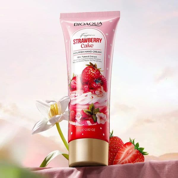 BIOAOUA Strawberry Cake Nourishing Hand Cream Deep Hydration chapping Hand Cream Beauty Skincare 251129