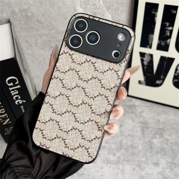 17 Pro Max Designer Phone Case Golden Badge Luxury iPhone with for Cases Apple 16 15 14 13 12 Plus Cell Leather Mobile Cover keaie GBB9