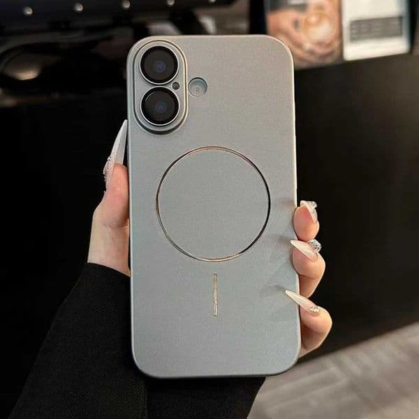 Thin Metallic Paint Magnetic For Case For iPhone 16 15 14 13 Pro Max Lens Protection Wireless Charge Shockproof PC Cover H251129