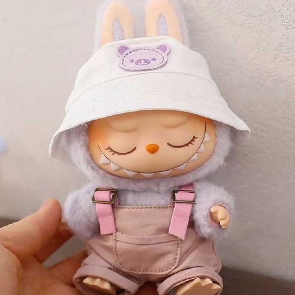 Suitable for 17cm Labubu doll clothing Labubu Macaron overalls set color matching doll accessories X250429