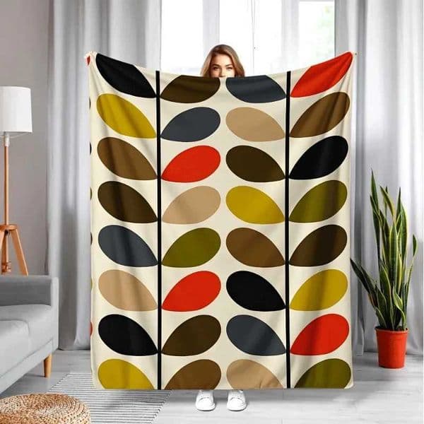 1 piece of Orakili modern style French fleece blanket machine washed warm and soft suitable for indoor/outdoor useW251129