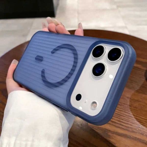 For Corrugated Stripe Magnetic Wireless Charging Case For iPhone 17 Air 16 15 14 13 12 17 Pro Max Shockproof Matte Cover H251129