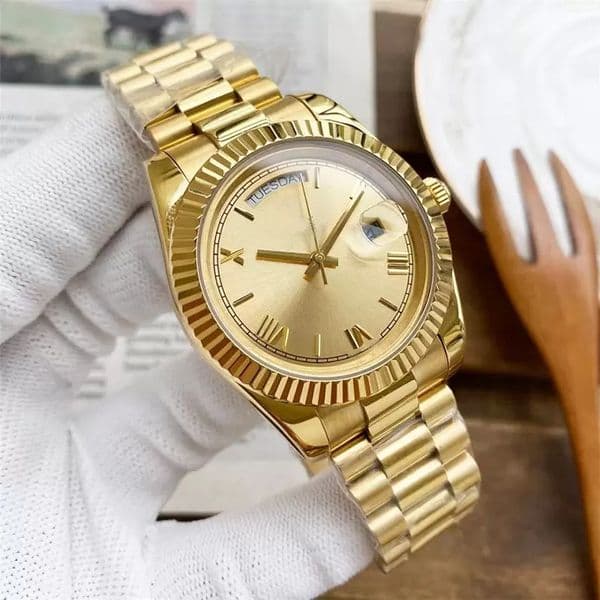 Master luxury mens watches 41mm DD 228238 228239 228235 all gold president bracelet fluted bezel mechanical automatic Factory Sport Wristwatches