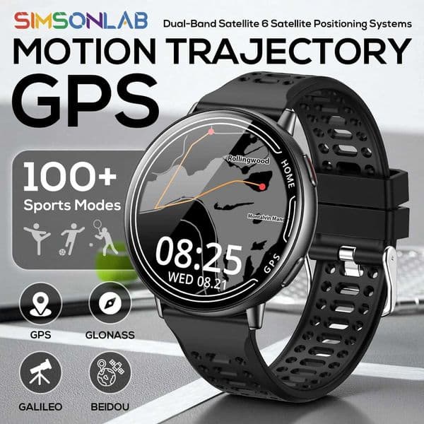 2025 Exquisite GPS Smart Watch Wireless BT Call Answer IP68 Waterproof Outdoor Sports Record Heart Rate Monitor for Men WomenW251129