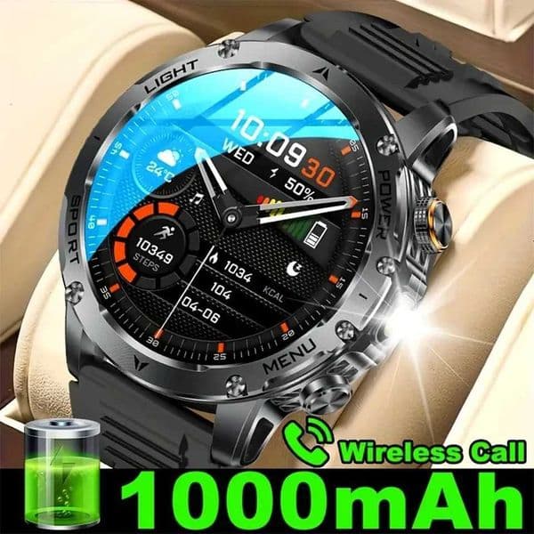 2025 1000mAh Super Capacity Battery Adult Men Smart Watch 17-inch Large Screen Call IP68 Waterproof SmartWatch Sports M251129