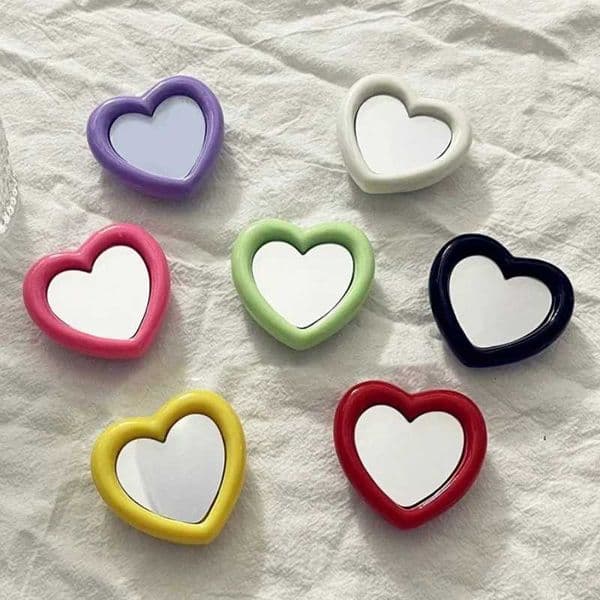 Cute 3D Glossy Love Mirror Grip Cute Phone Bracket for IPhone Universal Accessories Finger Holder Phone Stand Y251129