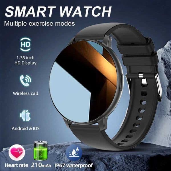 LIGE Smart Watch Sports Mode Wireless Calling IP67 Waterproof Blood Oxygen Monitoring Music Control Men SmartWatch Android l0S M251129