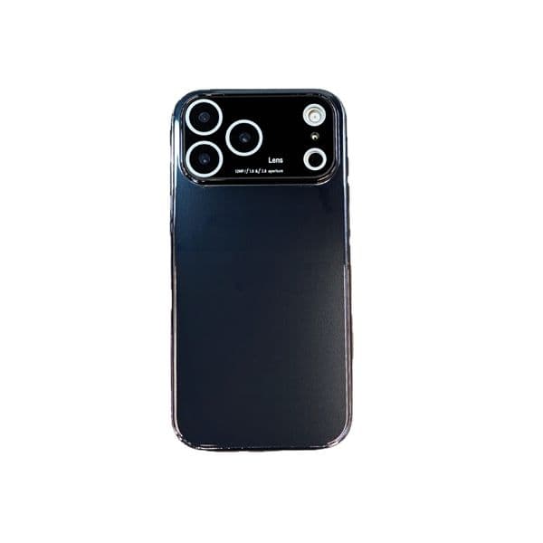 Orange Mirror Glass Phone Case Compatible with iPhone 17 Pro Max Electroplated Lens Protection Case Apple 16/15 Pro