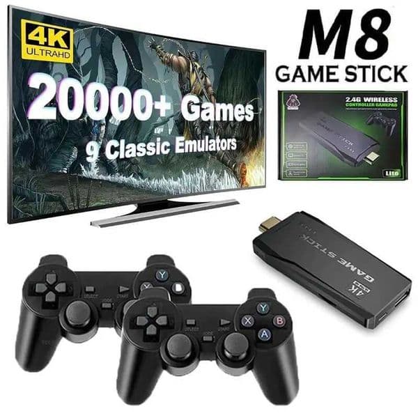 M8 game console 24G wireless double TV game console high definition arcade 20000 games K251107
