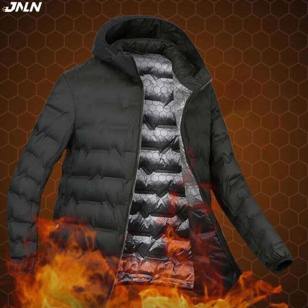 JNLN Men's Winter Jacket Duck Down Lightweight Padded Jackets Hiking Camping Climbing Trekking Graphene Lining Warm Coat
