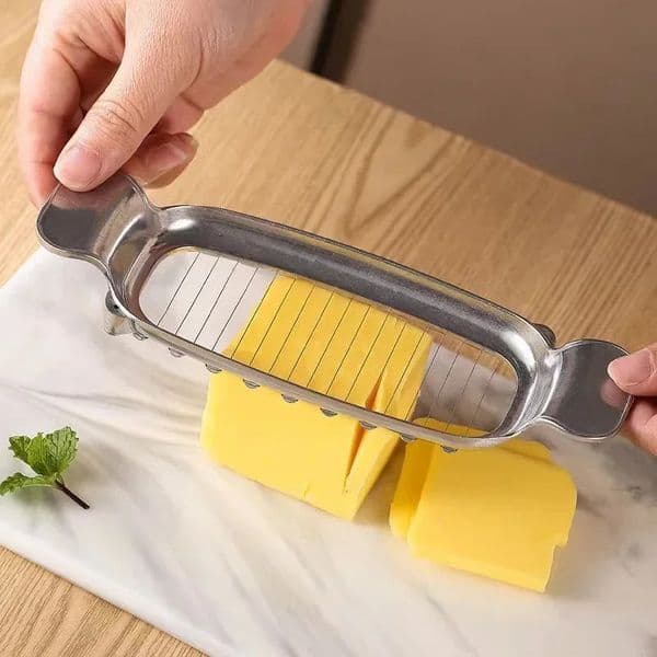 1pc Zinc Aluminum Alloy Butter Cheese Wire Slicer Cheese Slicer Creative Cross-border Foie Gras Cheese Egg Cutter Kitchen Tools 250429BJ