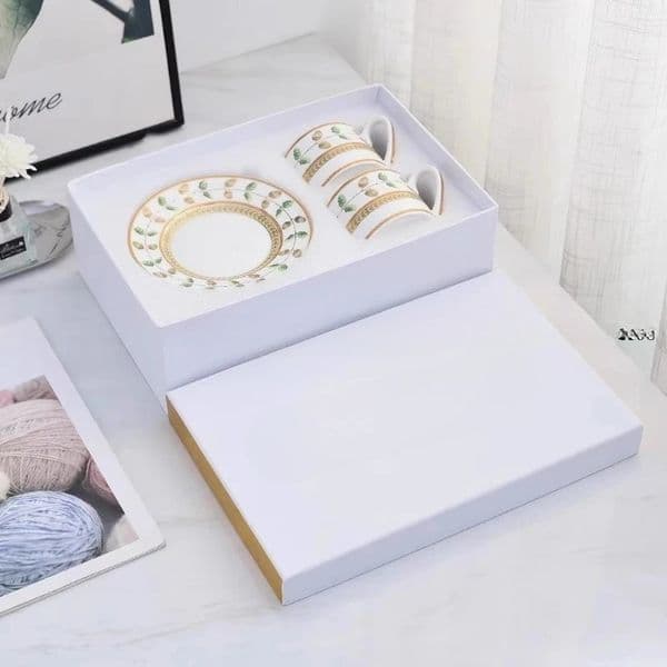Classic Bone China Coffee And Set Creative Tea With Plate Home Best Friend Ceramic Cup Gift 12545