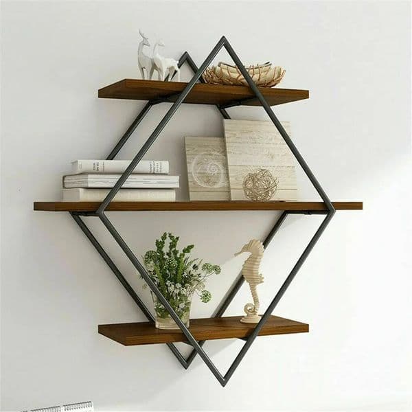Wall Mounted Wooden Floating Shelves Decorative Kitchen Wall Display Shelf 251126
