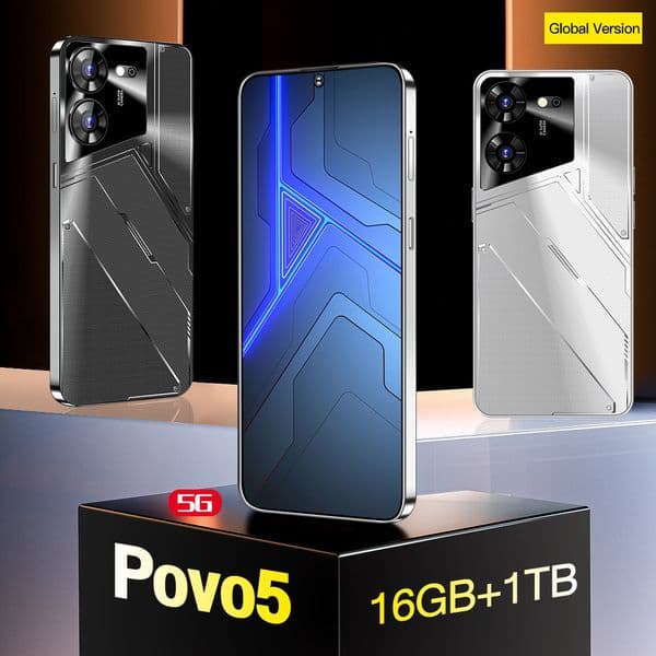 Povo5 Explosions Spot Full Netcom Smartphone with 6.53-Inch HD Display & Face Recognition - 3GB RAM + 32GB Storage