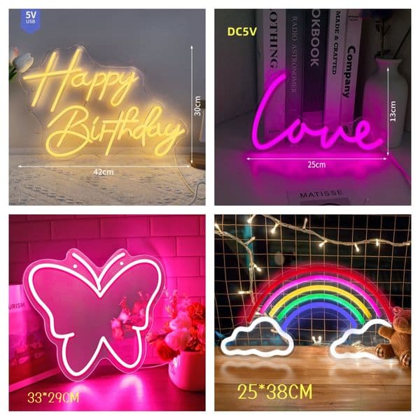 Private Custom Neon Sign Personalised Name Design Business Logo Room Wall LED Light Birthday Party Wedding Decoration Night Lamp