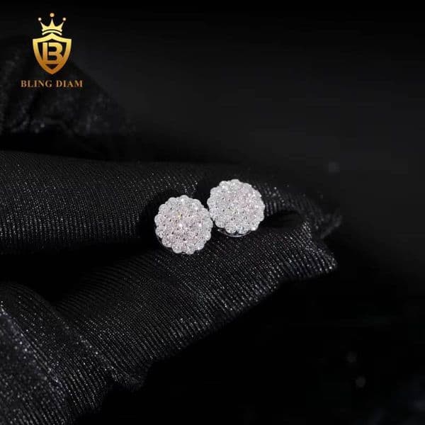 New Fashion Vvs Moissanite Lab Diamond Earring 925 Sterling Silver Fine Jewelry High Quality Earrings Gift for Women