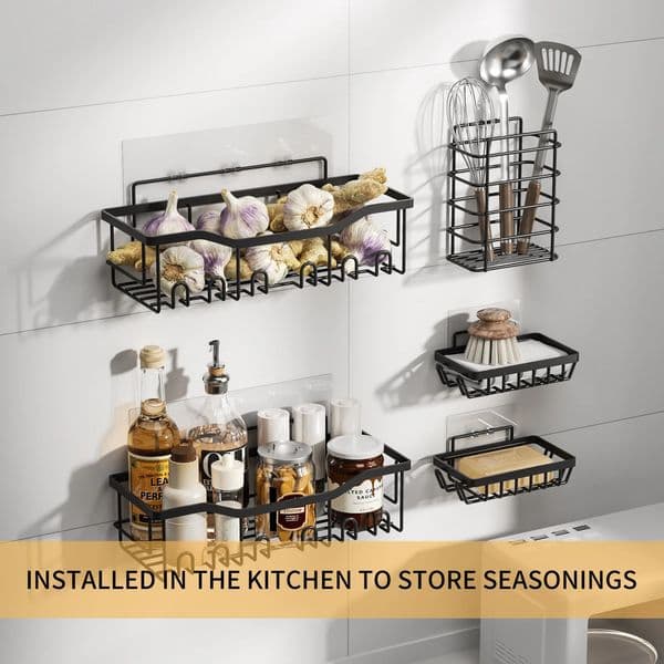 2pcs Bathroom Shelf Bathroom Storage Rack Wall-mounted Toilet Bath Rack Shower Rack oilet No Punching 251126BJ
