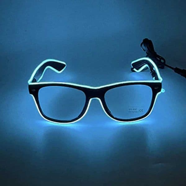 Fashion Night Glow Costume Props LED Glasses Light Up EL Flashing Luminous Glasses Wedding Birthday Decoration Party Supplies T250122