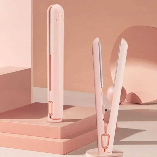 Wireless Hair Straightener Usb Power Adapter Hair Straightener Portable Usb Rechargeable Mini Curling Iron Dual-use for Safe Z250122