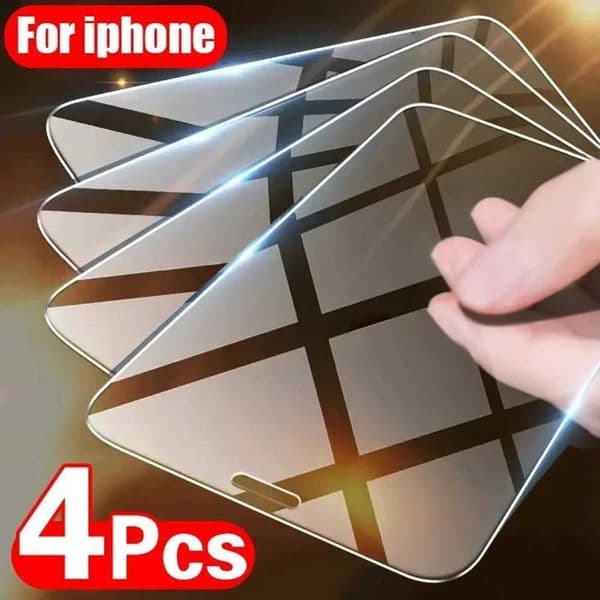 4pcs tempered glass suitable for iPhone 16 13 11 14 15 Pro Max Mini Screen Protector suitable for iPhone 16 14 15 7 8 Plus X XS Max SE glass M250120