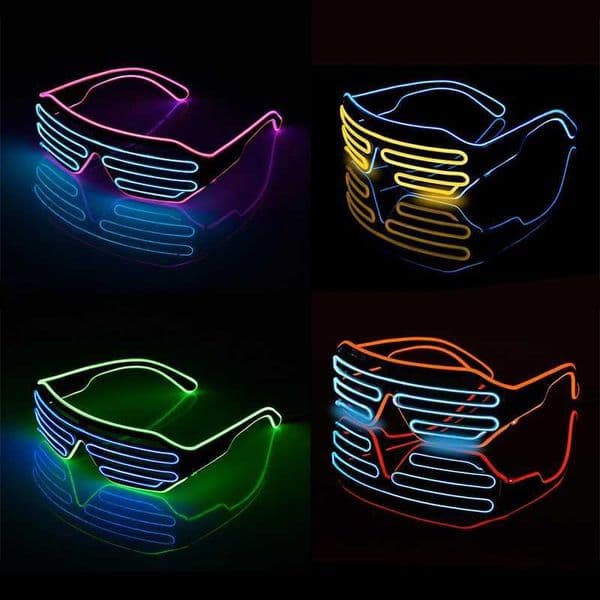 Luminous Glass LED Gafas Luminous Bril Neon Lights Christmas Luminous Sunglasses Sparkling Glass Party Supplies Props New Clothing T250122
