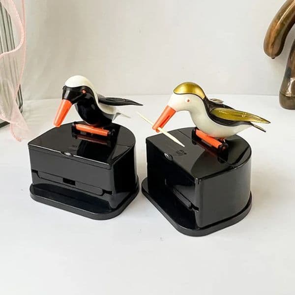 Cute Little Bird Toothpick Container Automatic Toothpick Dispenser Toothpick Holder Home Decor Table Decoration 250115BJ