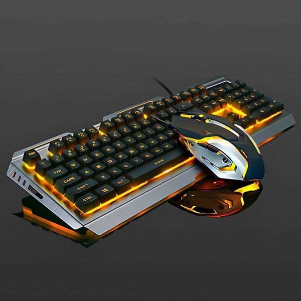 V1 USB Wired Mechanical Gaming Keyboard And Mouse Combo Ergonomic Keyboards Plating Mouse For PC/Laptop/Computer/Gaming X250203