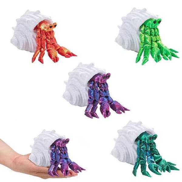 3D Printing Toys Hermit Crab Joint Movable Model Novel Adult Toy Anti-stress Figurine Miniature Desk Accessories Birthday Z250118