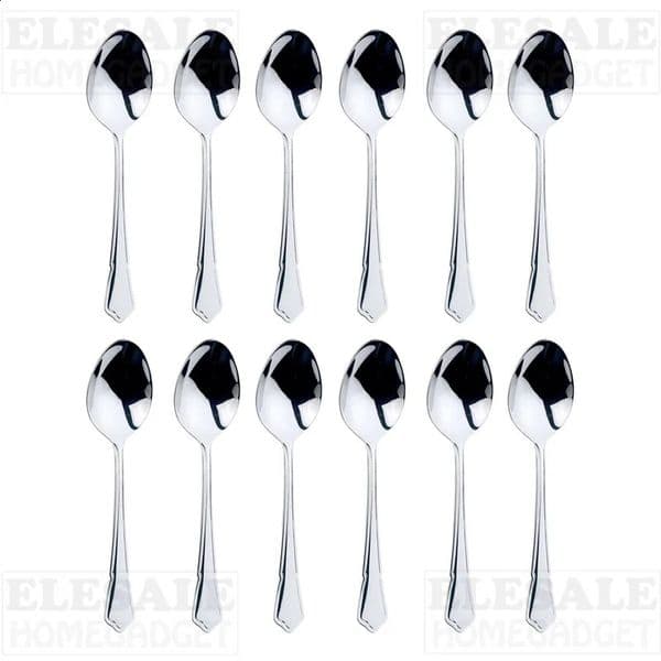 High Quality 12pcs Stainless Steel Teaspoon Surface Polished Coffee Tea Spoon Dozen Kitchen Spoons 13.3CM For Tea Coffee Cup 250118