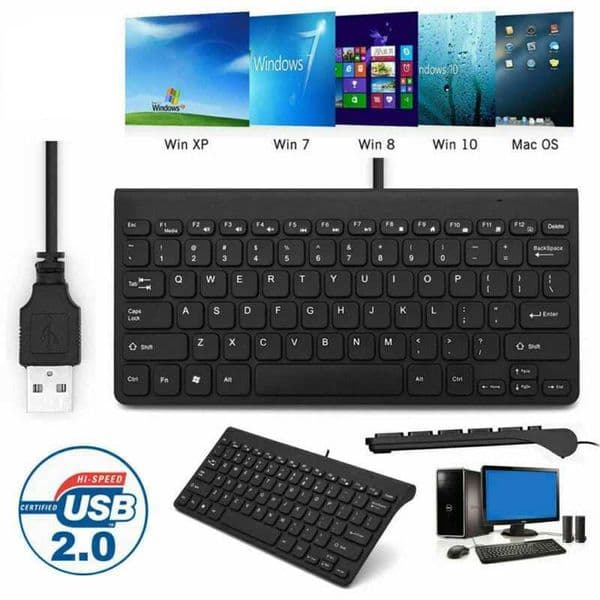 Protable Ultra-thin Mini Wired Keyboard USB Waterproof Home Office mouse Keyboard combo set For PC Desktop Laptop Computer X250203