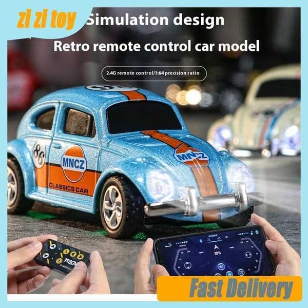 New Mini Remote Control Car For Men Wireless Mini Beetle Alloy Toy Car With Mobile Phone Remote Control Childrens Gift X250203