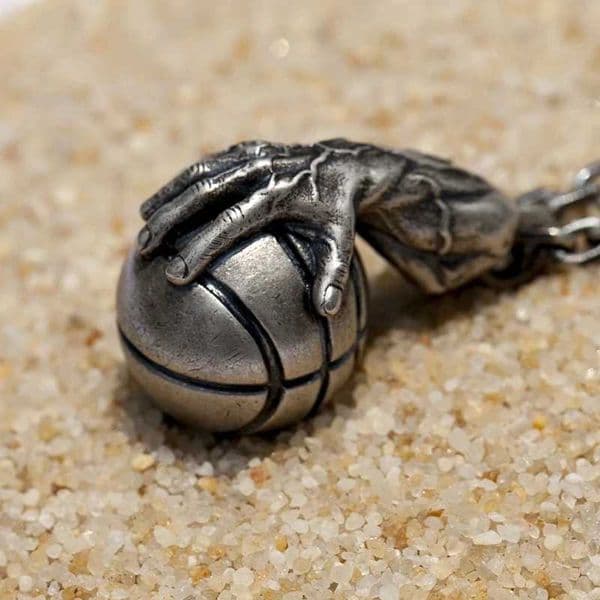 Fashion Silver Color Basketball Pendant Necklace for Men Womens Long Chain Necklace Hip Hop Jewelry AccessoriesXJ250121