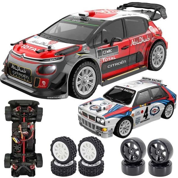 MJX Hyper Go 1/14 highway RC rally car with gyro metal chassis and additional drift wheels 14301 14303 brushless racing car X250203