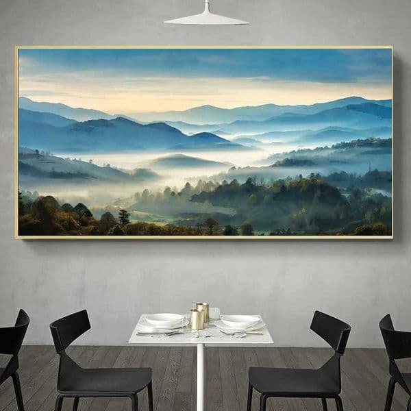 2026 Blue Green Ridge Mountains National Park Forest Poster Print Watercolor Wall Art Travel Canvas Painting Home Decor Cuadrosxj250116 Free Shipping