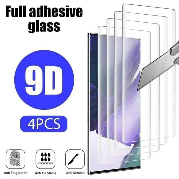 4PCS Curved Tempered Glass for S23 Ultra S22 S21 S20 S10 S9 S8 Plus Screen Protector for Note 20 Ultra 10 9 M250120