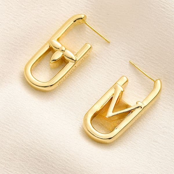 Luxury Hoop Designer Earrings 18K Gold Plated Earrings Woman Jewelry Accessories Birthday Christmas Loves Gifts