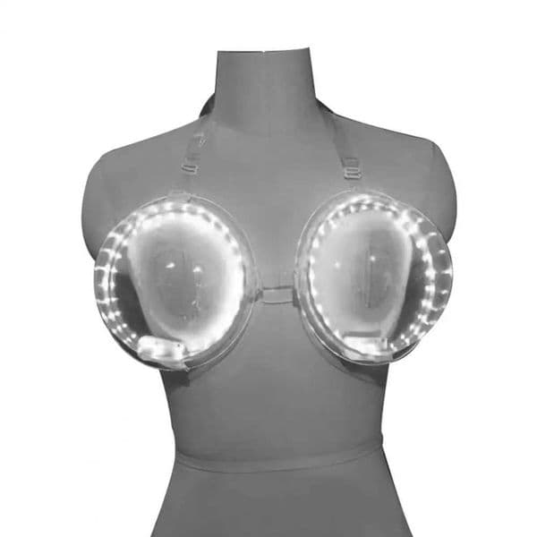 LED Luminous Bra Great Colorful Nightclub Bar Performance Feeding Cocktail Brassiere Battery Powered Feeding Wine Bra T250122