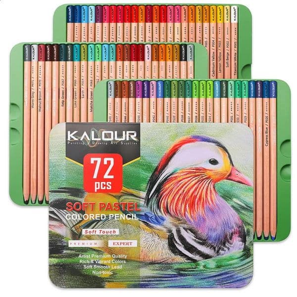 72Pcs Pastel Painting Pencil Set Soft Drawing Crayons Colour for School Sketching Coloring Art Supplies 250116