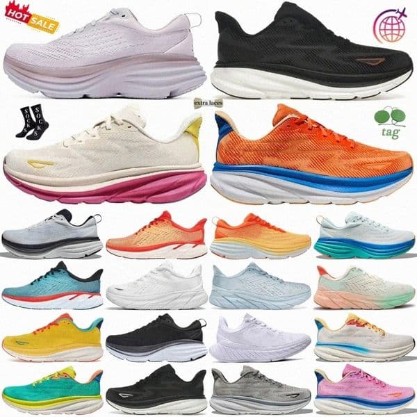 Clifton Running Shoes For Men Women Bondi Designer Kawana Harbor White Elevon Triple Black Breathable Womens Sneakers Outdoor Sports TrYewy#